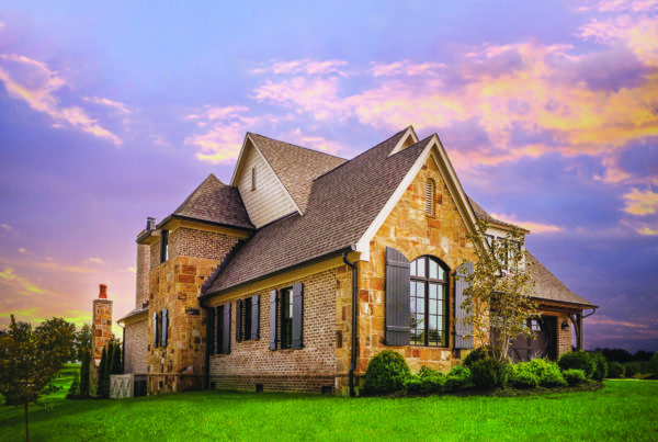 WindRiver luxury home at sunset