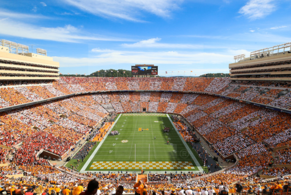 This image portrays Touchdowns and Tranquility: Tennessee Football Meets WindRiver's Gated Community by WindRiver Lakefront & Golf Community.
