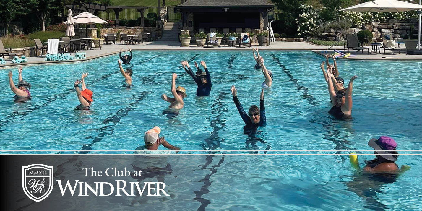 This image portrays Water Aerobics by WindRiver Lakefront & Golf Community.